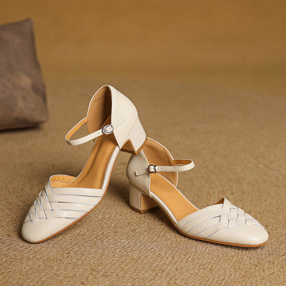 Luxurious Real Leather High Heels