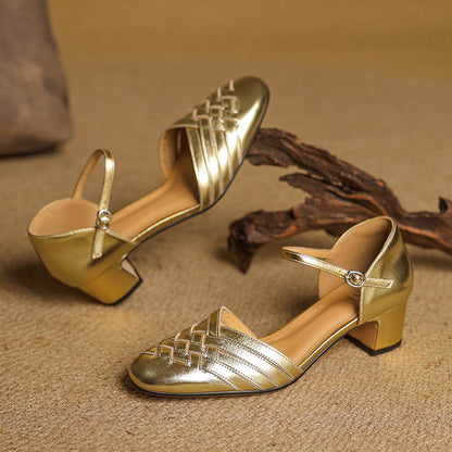 Luxurious Real Leather High Heels