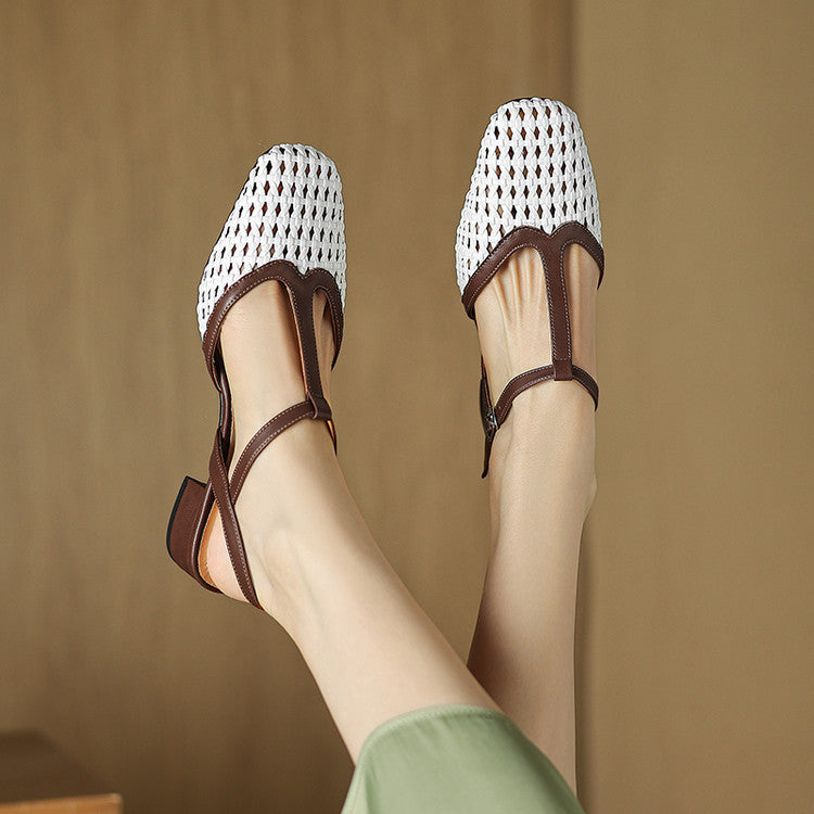 Twisted Woven High Heels