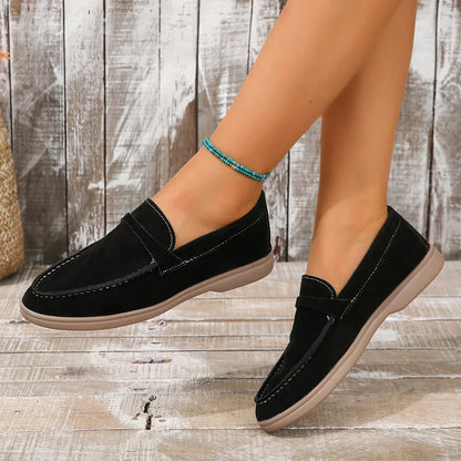 Brown Leather Slip On Shoes