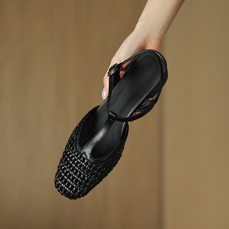 Twisted Woven High Heels
