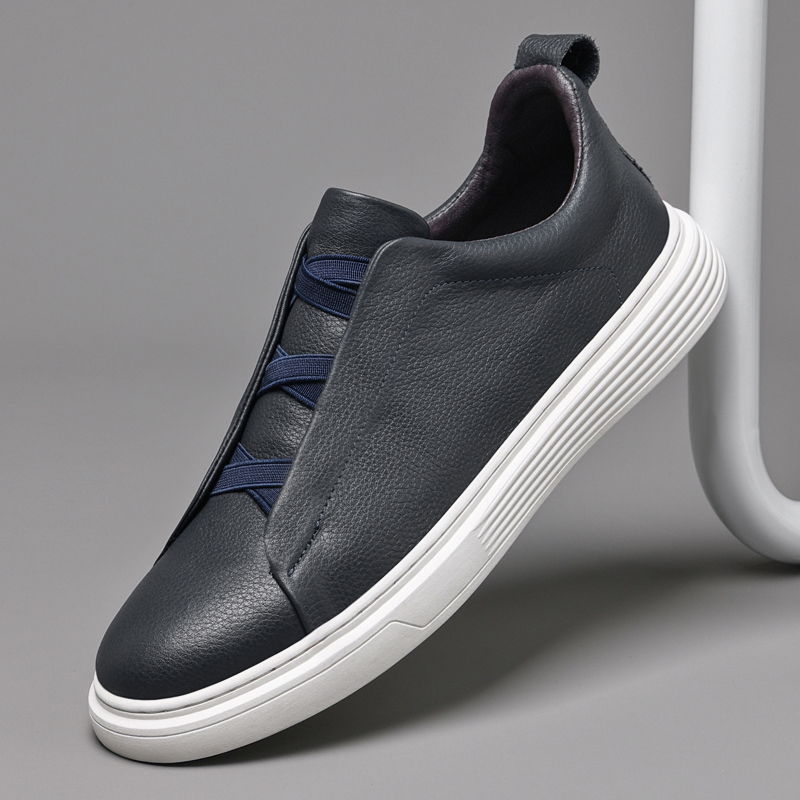 Men's Genuine Leather Sneakers - VibreMode