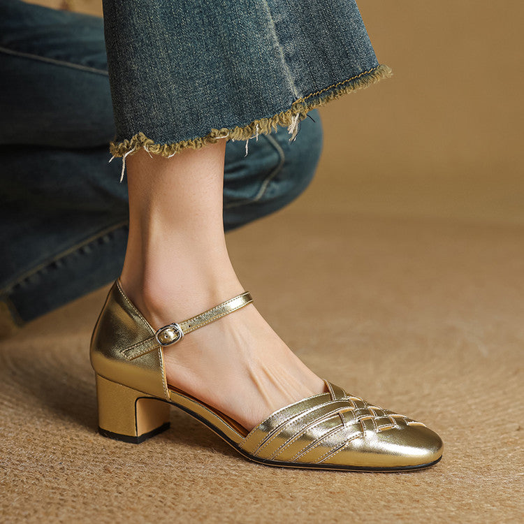 Luxurious Real Leather High Heels