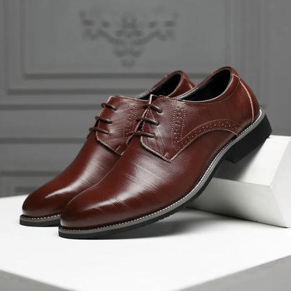 Classic Cap Toe Leather Dress Shoes - VibreMode