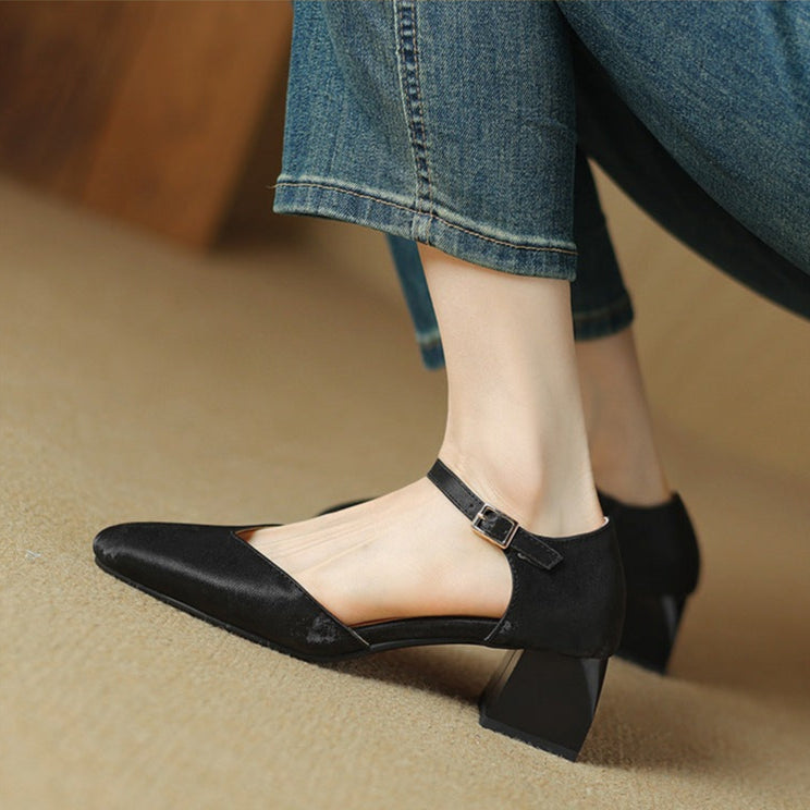 High Chunky Heel Shoes