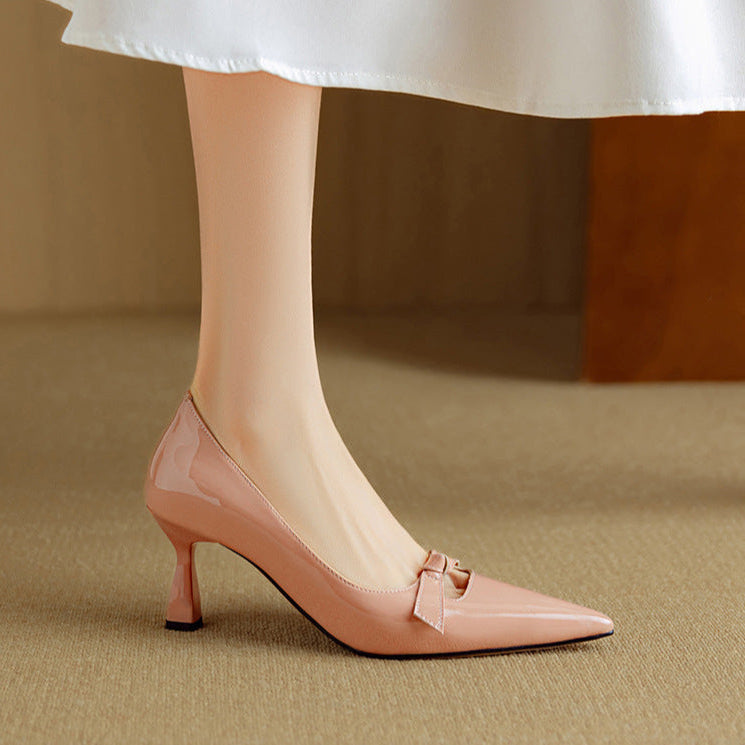 Elegant Ladies Pointed Toe Low Heel Pumps Shoes