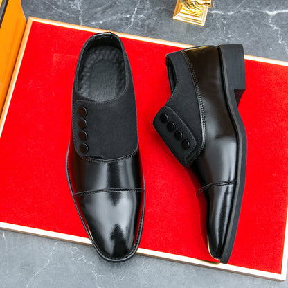Two Tone Leather Oxford Shoes