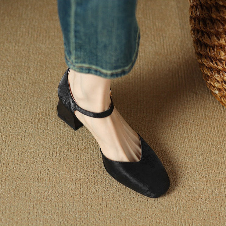 High Chunky Heel Shoes
