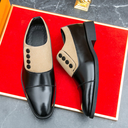 Two Tone Leather Oxford Shoes