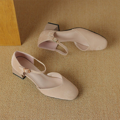 High Chunky Heel Shoes