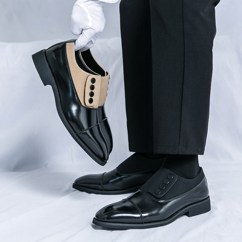 Two Tone Leather Oxford Shoes