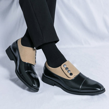 Two Tone Leather Oxford Shoes