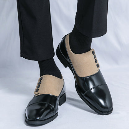 Two Tone Leather Oxford Shoes