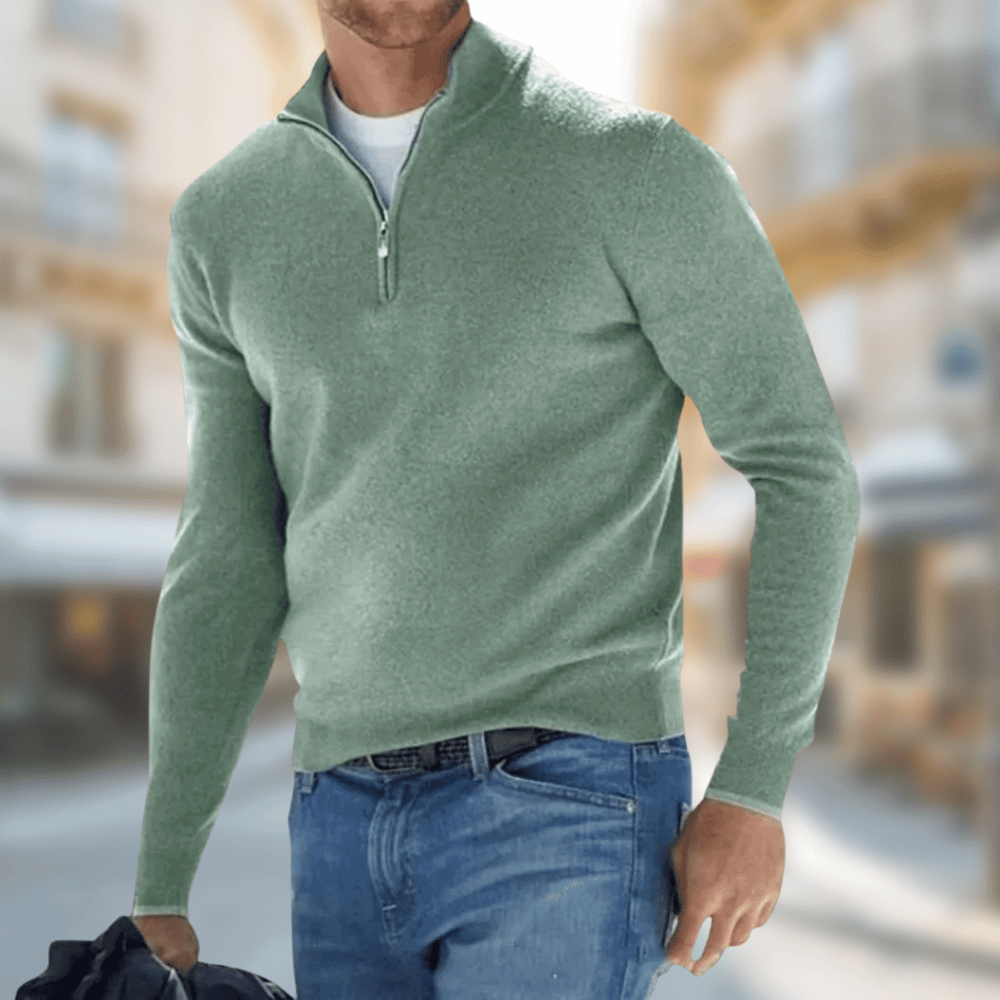 Lightweight Men's Spring Quarter Zip Pullover