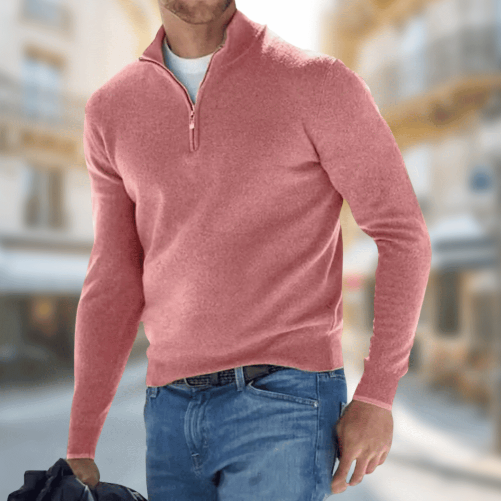 Lightweight Men's Spring Quarter Zip Pullover