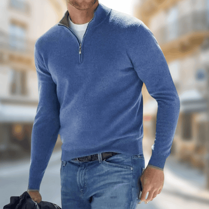 Lightweight Men's Spring Quarter Zip Pullover - VibreMode