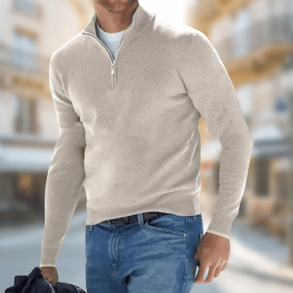 Lightweight Men's Spring Quarter Zip Pullover