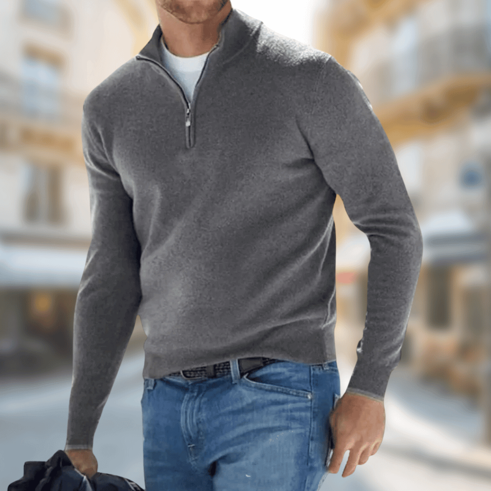 Lightweight Men's Spring Quarter Zip Pullover