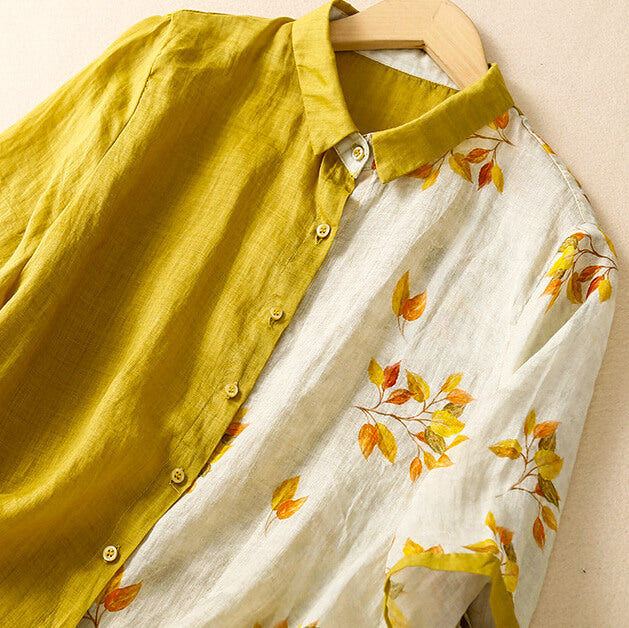 Chic Dual Tone Cotton Shirt