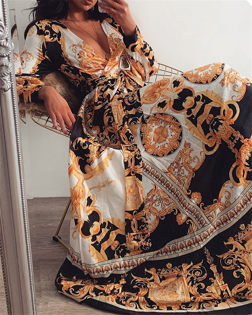 Women's Bohemian Maxi Dress Flowy