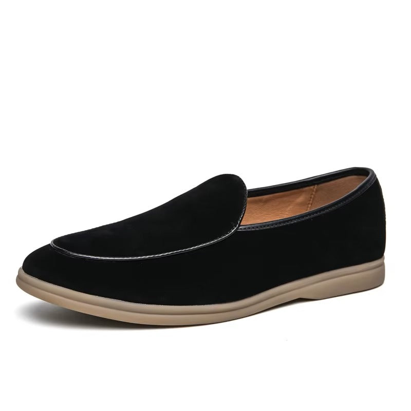 Men's Leather Slip On Loafers Comfortable Driving Shoes - VibreMode