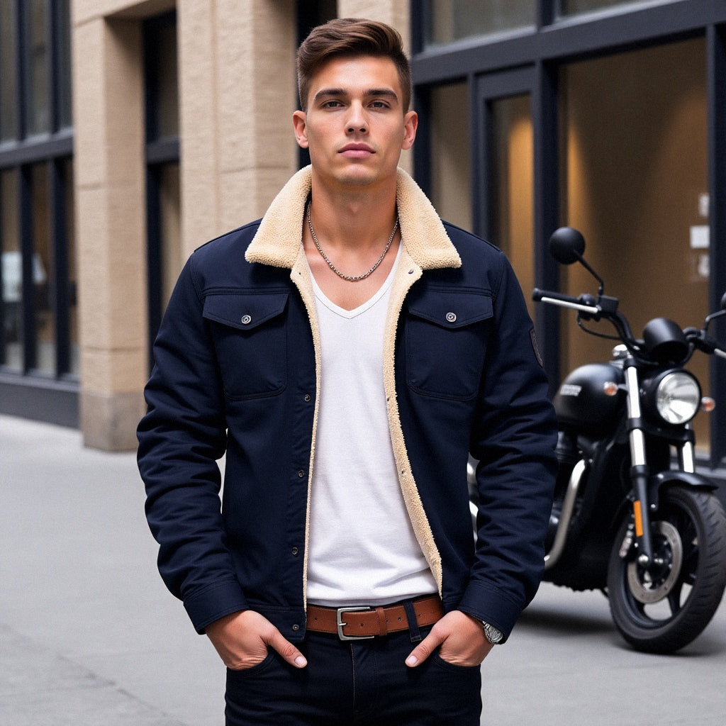 Men's Insulated Fleece Lined Parka Coat