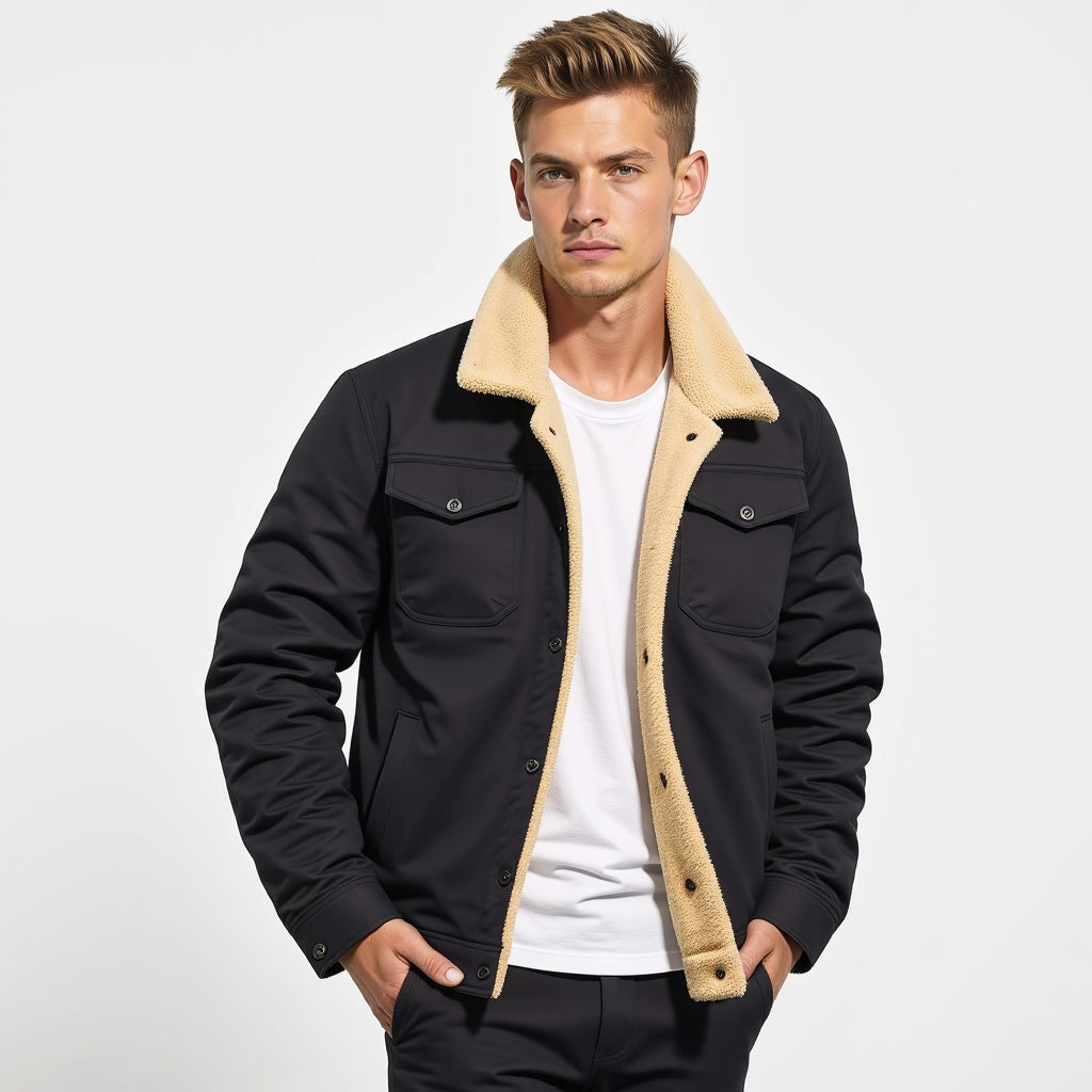 Men's Insulated Fleece Lined Parka Coat