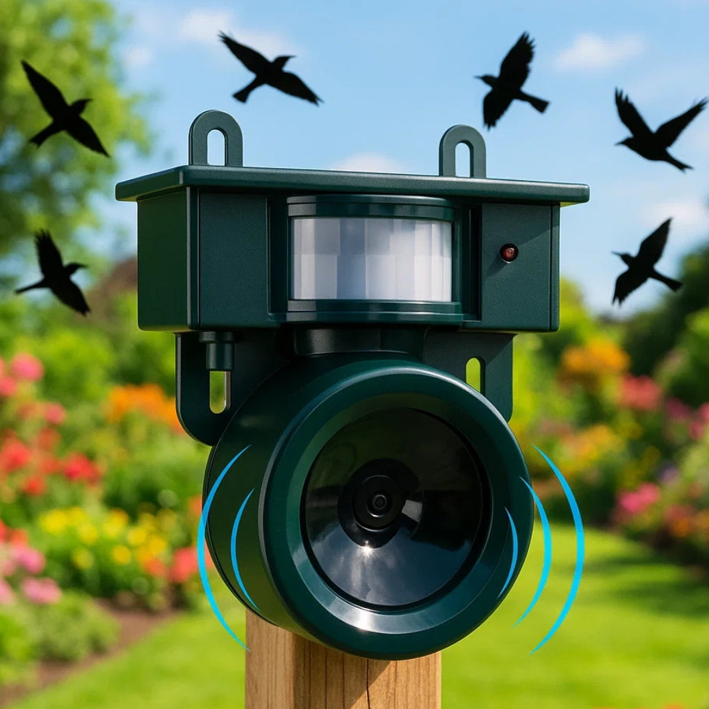 Motion Sensor Bird Repeller Ultrasonic Scarer - VibreMode