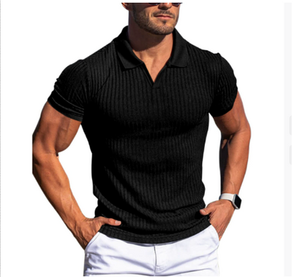 Men's Polo Shirt Cotton Short Sleeve Navy