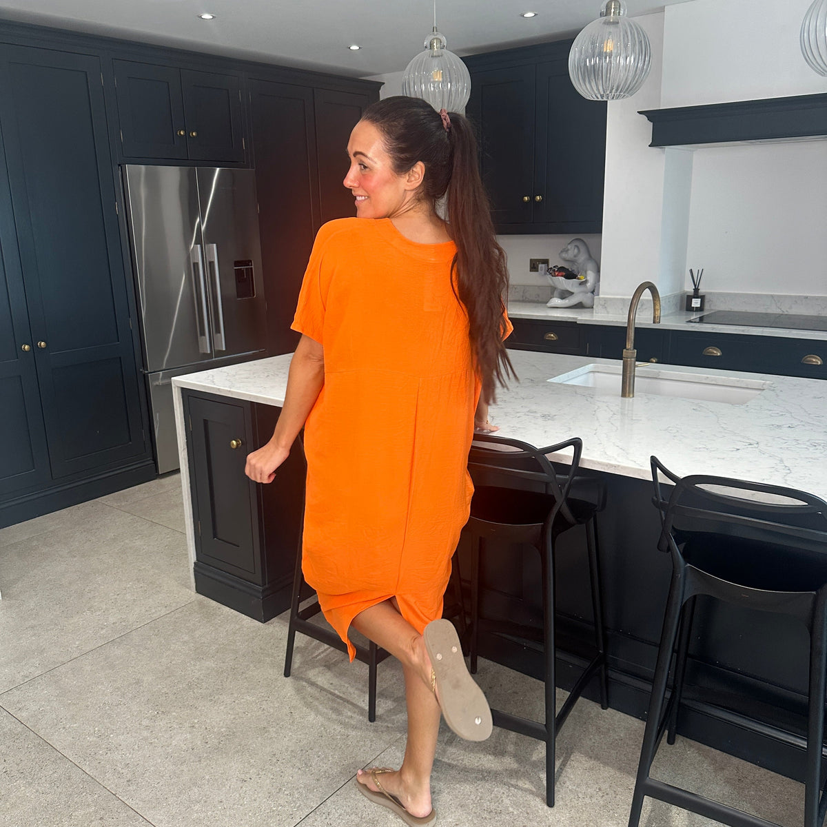 Chic V-neck Sundress for Women