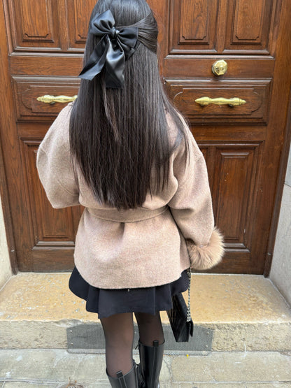 Plush Faux Fur Winter Coat for Ladies