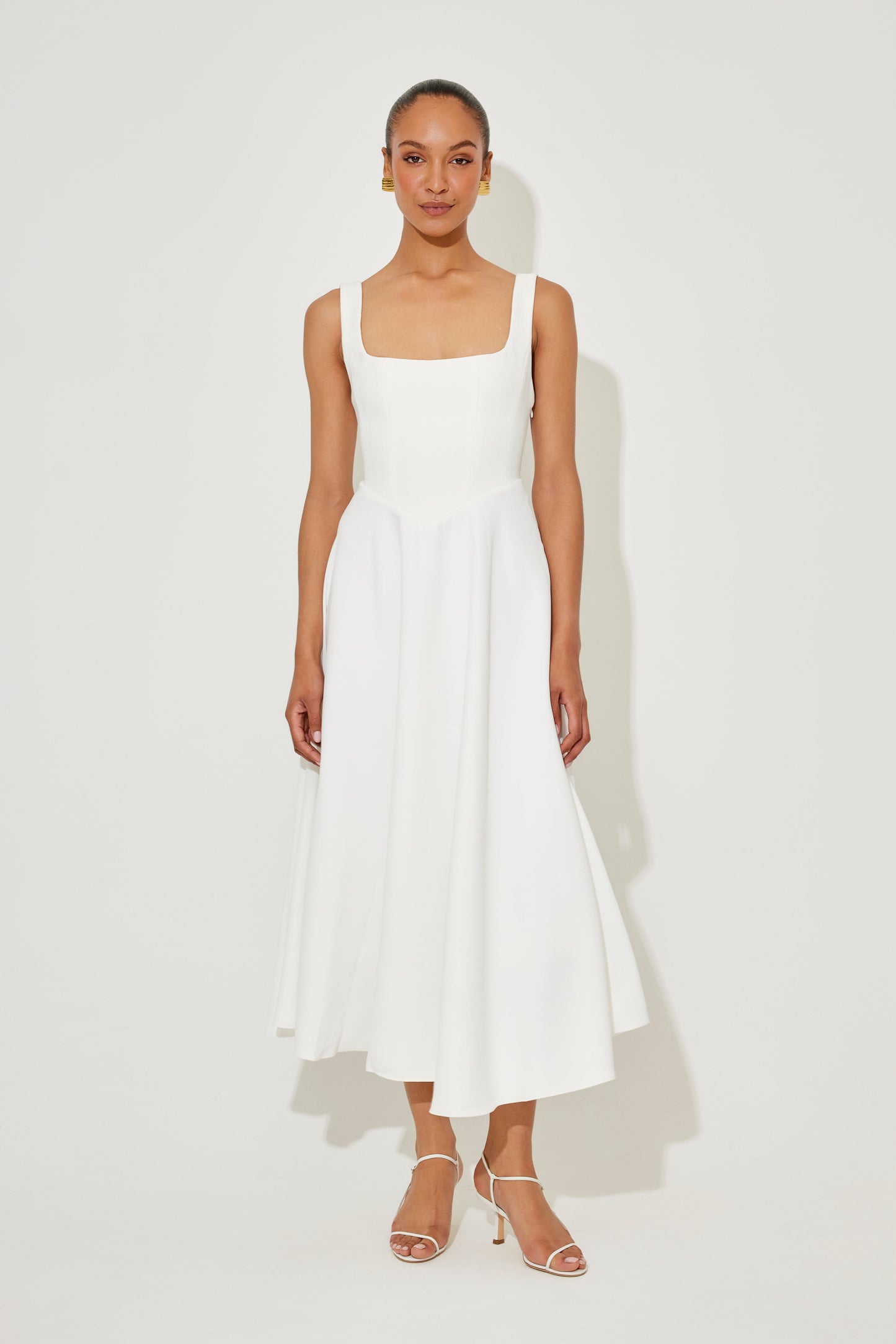Elegant Casual Midi Dress - VibreMode
