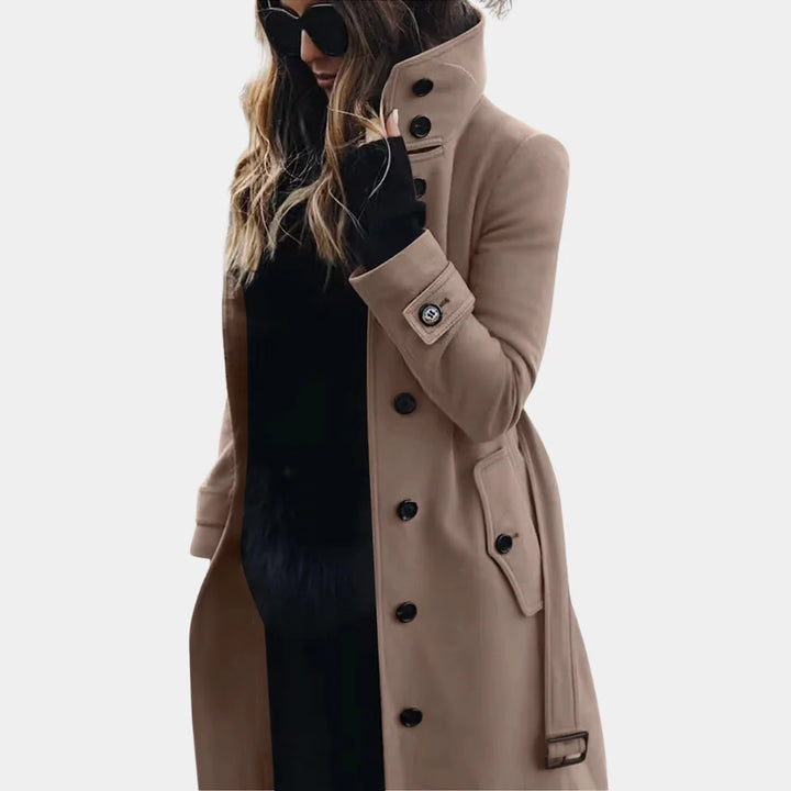 Women's Trench Coat Waterproof Tan