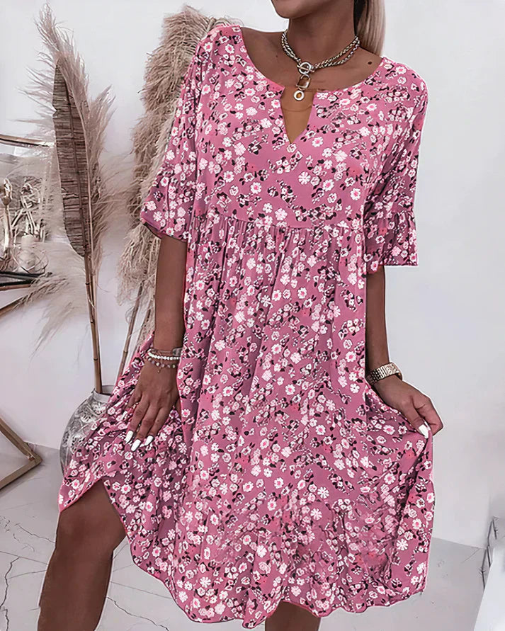 Women's Elegant Shift Cocktail Dress - VibreMode