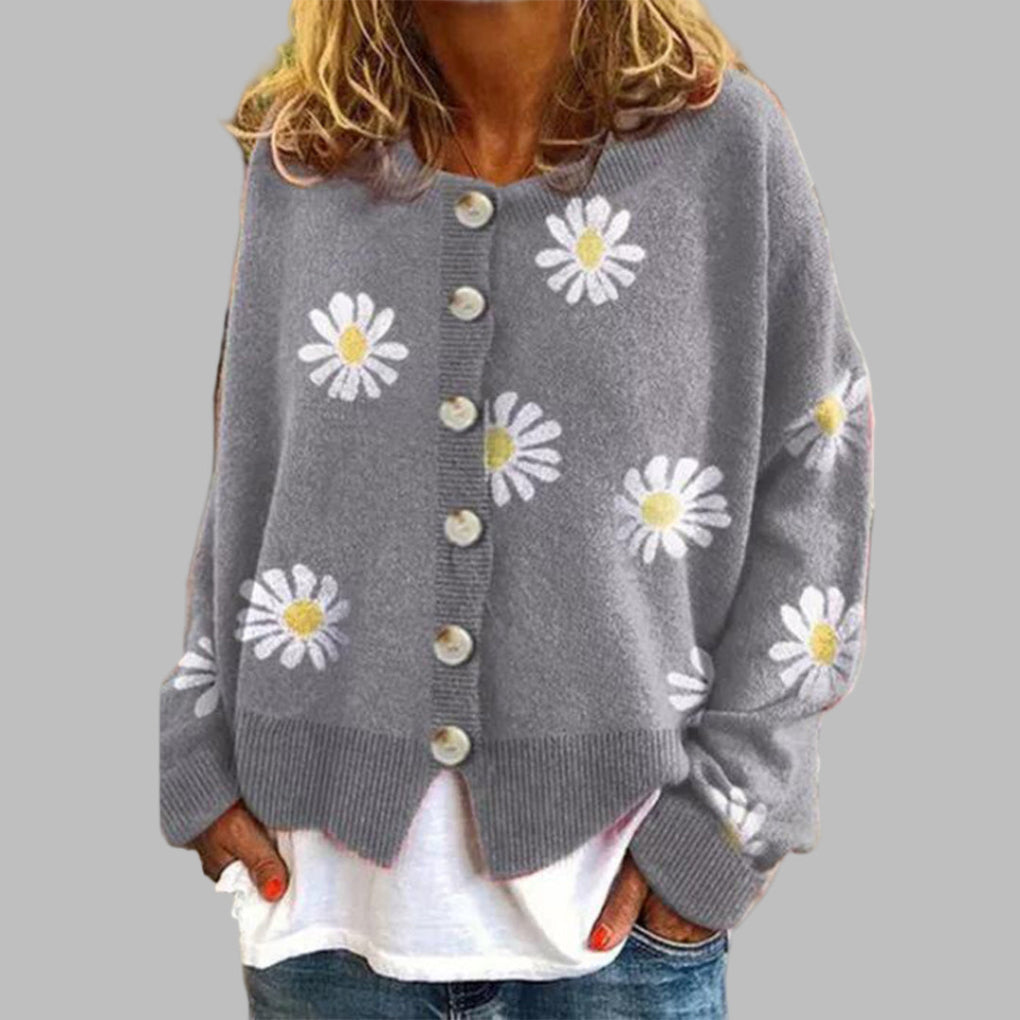 Women's Floral Knit Sweater