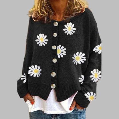 Women's Floral Knit Sweater