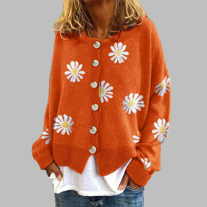 Women's Floral Knit Sweater