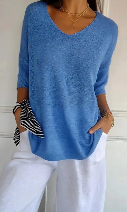 Women's V-Neck Knitted