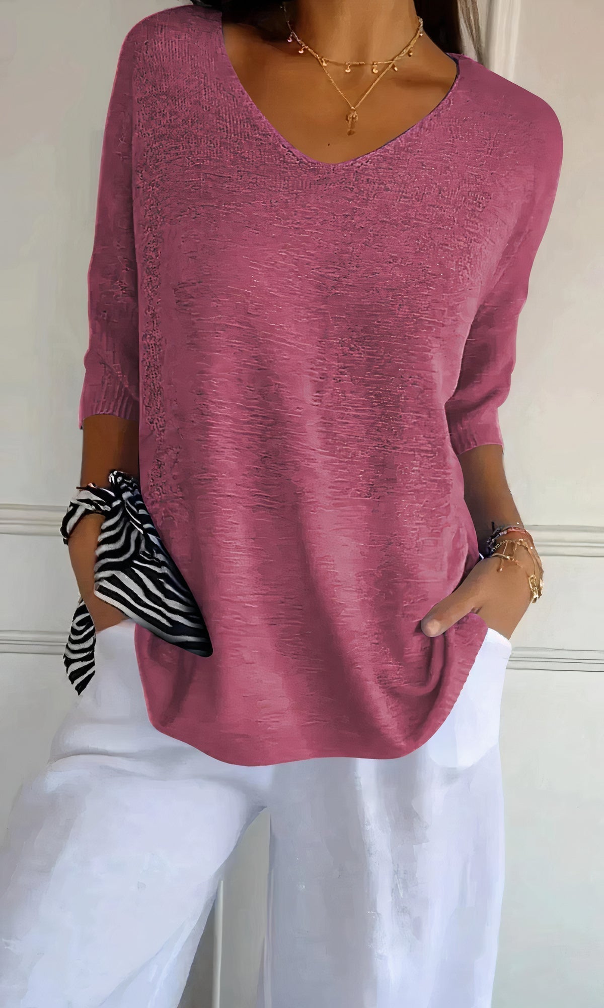 Women's V-Neck Knitted