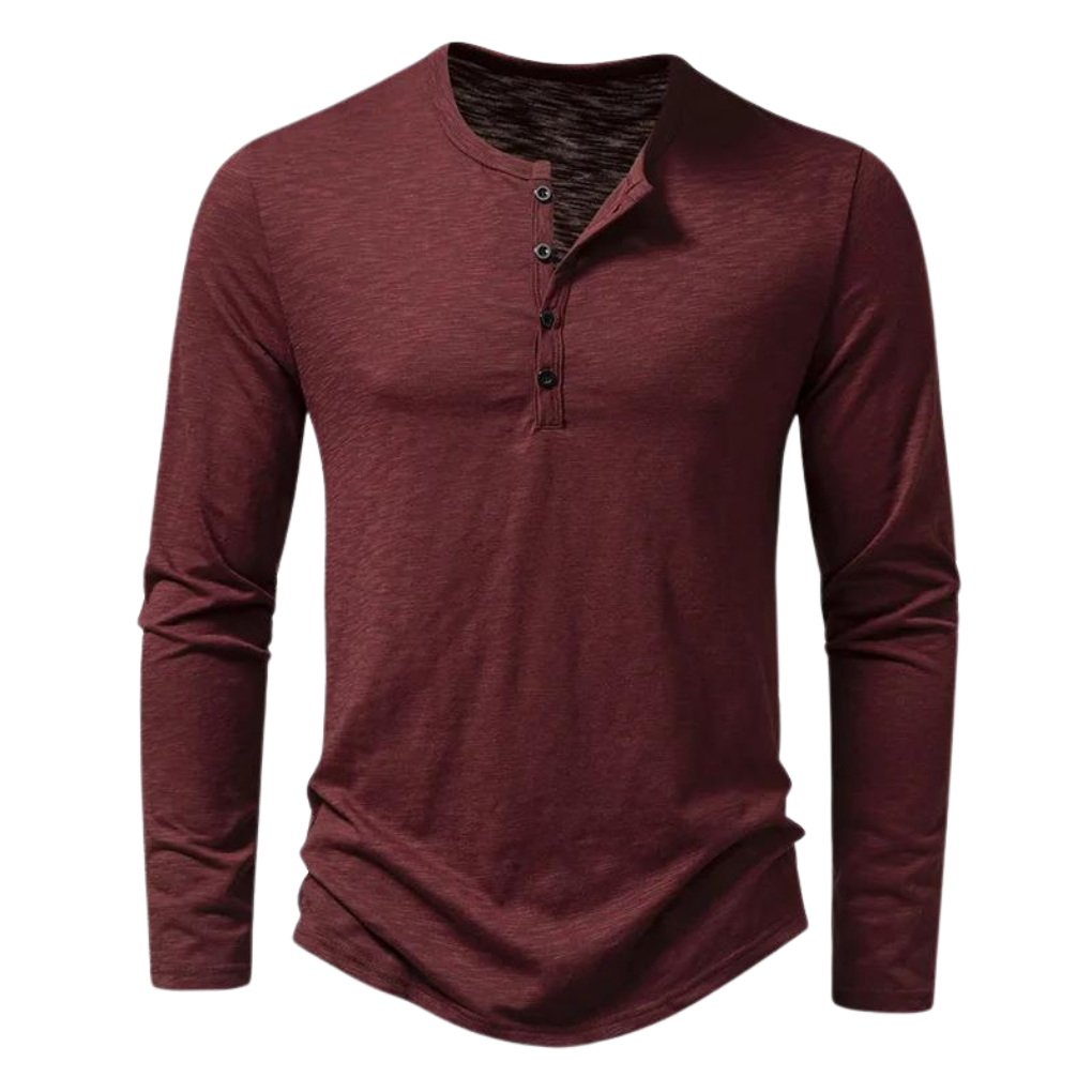 Men's Long-Sleeve Cotton T-Shirt - VibreMode