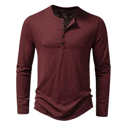 Men's Long-Sleeve Cotton T-Shirt - VibreMode