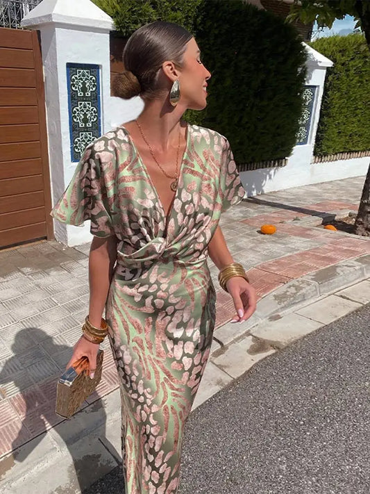 Women's Wrap Dress Versatile Chic - VibreMode