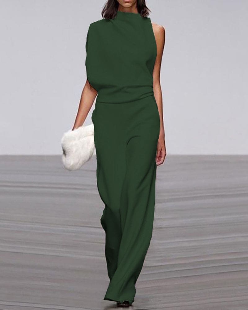 Women's High Collar Jumpsuit