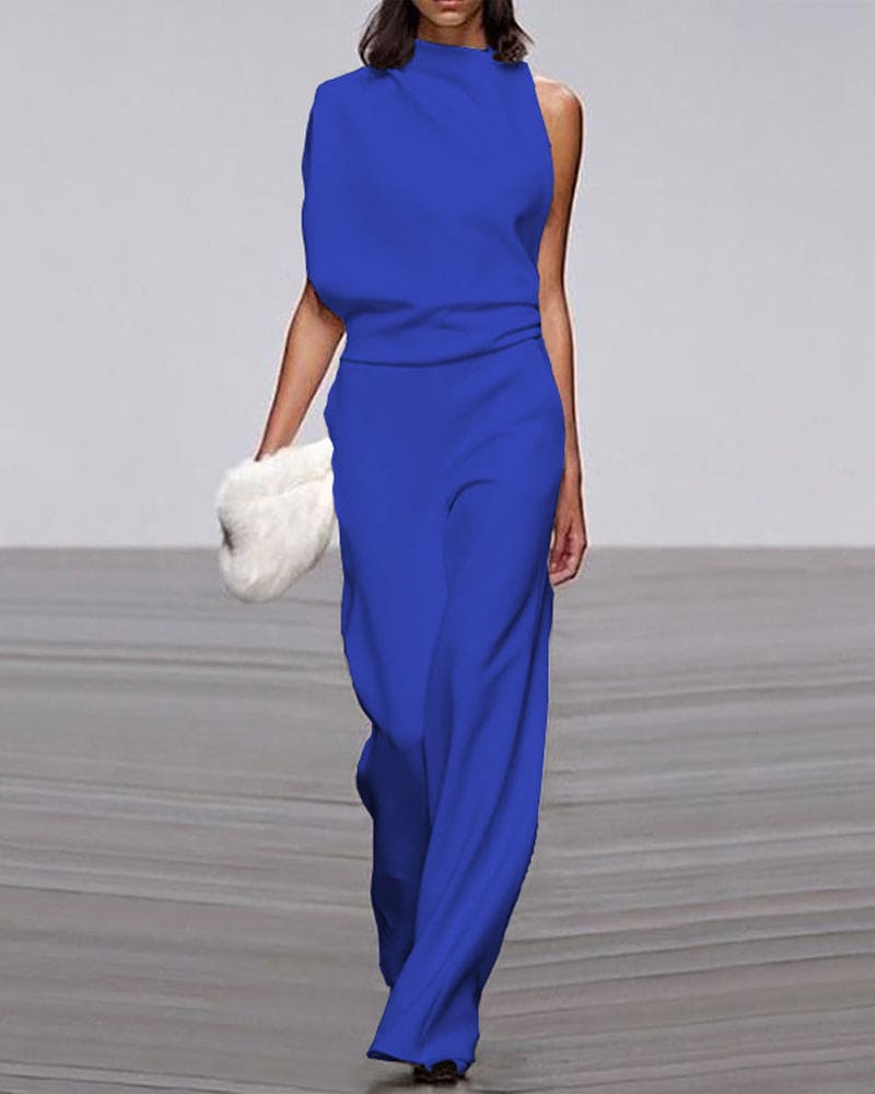 Women's High Collar Jumpsuit