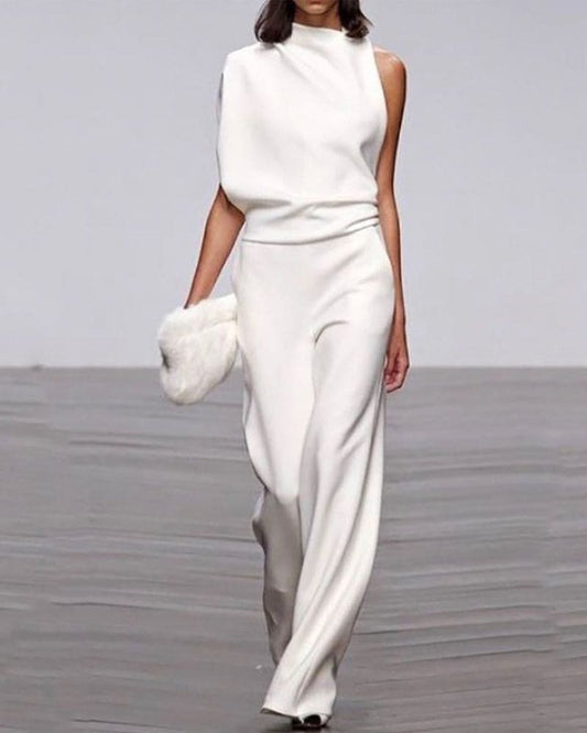 Women's High Collar Jumpsuit - VibreMode