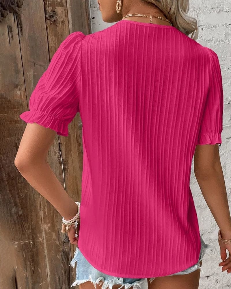 Women's Lace Blouse V-Neck