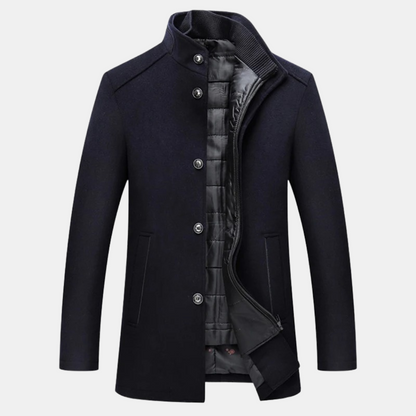 Men's Winter Coat Button Up With Pockets
