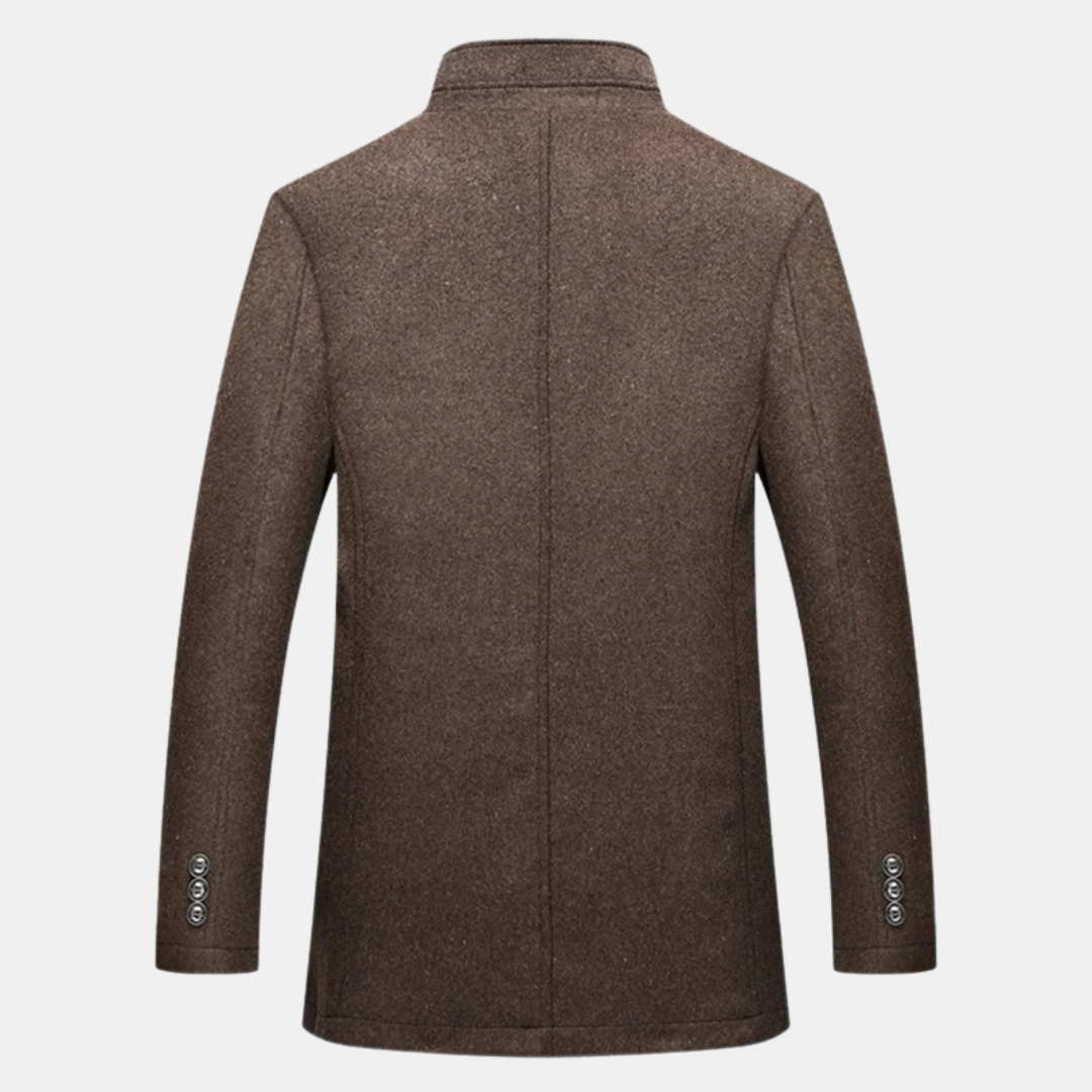 Men's Winter Coat Button Up With Pockets