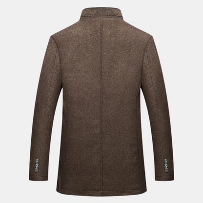 Men's Winter Coat Button Up With Pockets