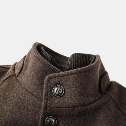 Men's Winter Coat Button Up With Pockets